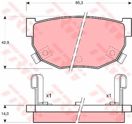 TRW GDB368 TRW COTEC disc brake pads, set GDB368