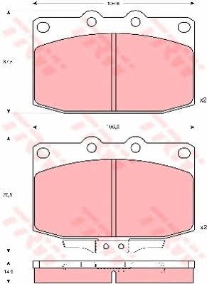 TRW GDB377 TRW COTEC disc brake pads, set GDB377