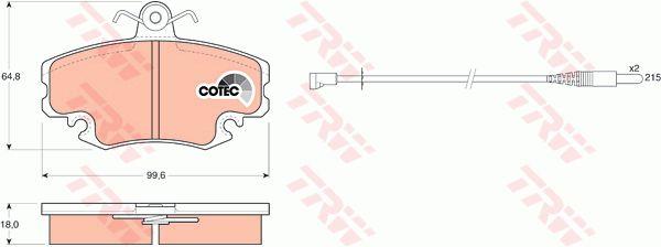 TRW TRW COTEC front disc brake pads, set – price 66 PLN