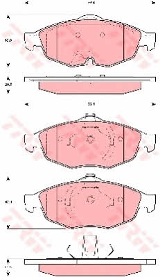 TRW COTEC brake pad set TRW GDB4125