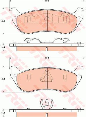 TRW GDB4132 TRW COTEC disc brake pads, set GDB4132