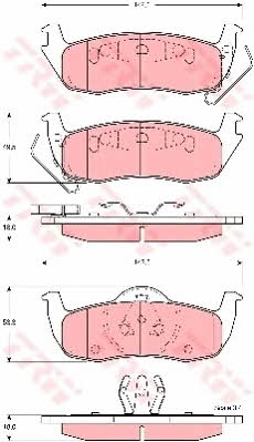 TRW COTEC brake pad set TRW GDB4137