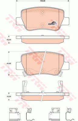 TRW COTEC brake pad set TRW GDB4175