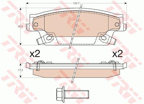 TRW COTEC brake pad set TRW GDB4452