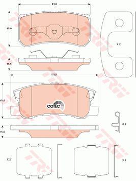 TRW COTEC brake pad set TRW GDB4600