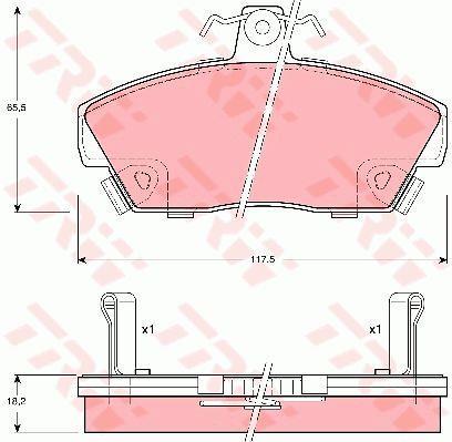 TRW GDB497 TRW COTEC disc brake pads, set GDB497