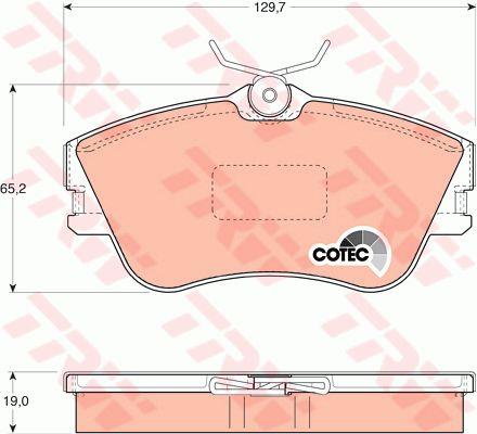 TRW COTEC brake pad set TRW GDB1092