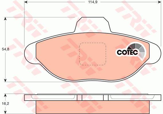 TRW COTEC brake pad set TRW GDB1099