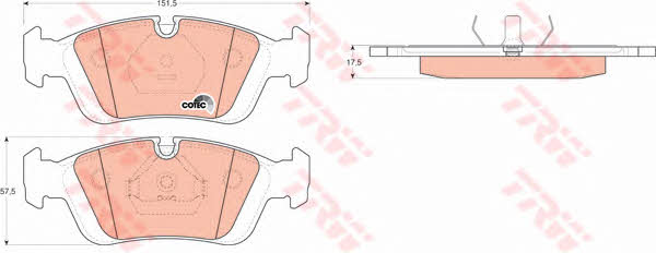 TRW COTEC brake pad set TRW GDB1100