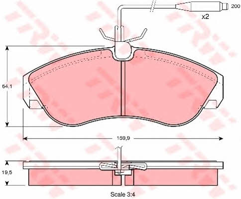 TRW COTEC disc brake pads, set TRW GDB1106