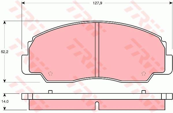 TRW GDB1134 TRW COTEC brake pad set GDB1134 GDB1134 TRW TRW COTEC brake pad set
