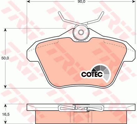 TRW COTEC brake pad set TRW GDB1147