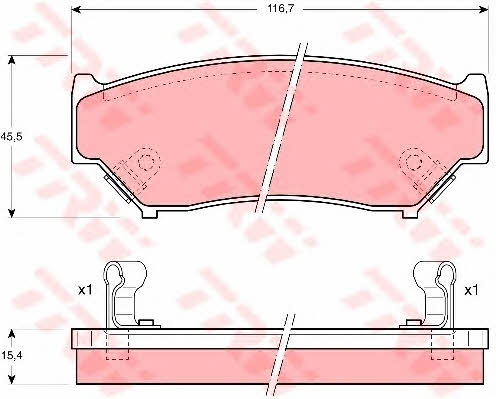 TRW COTEC disc brake pads, set TRW GDB1174