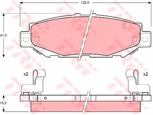 TRW COTEC brake pad set TRW GDB1185