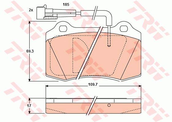 TRW COTEC disc brake pads, set TRW GDB1191