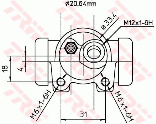 TRW BWF250 Wheel Brake Cylinder BWF250