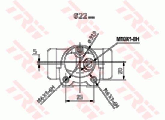 Brake cylinder Renault 21: BWH173 TRW Wheel Brake Cylinder