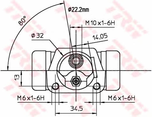 BWH231 TRW Wheel Brake Cylinder
