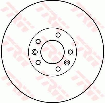 Brake rotor Peugeot 607: DF4237S TRW Front vented brake disc