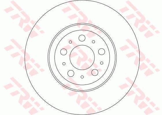 TRW DF4339 Front brake disc ventilated DF4339