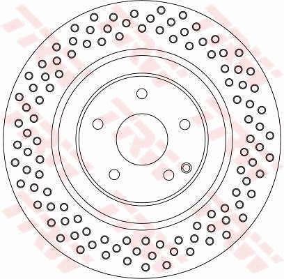 Front vented brake disc TRW DF4341S