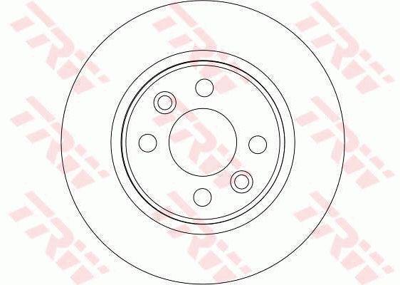 Unventilated front brake disc TRW DF4381