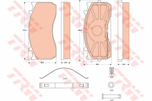 TRW COTEC brake pad set TRW GDB5073