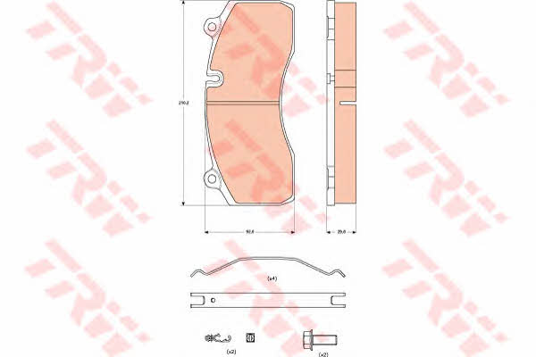 TRW GDB5100 TRW COTEC disc brake pads, set GDB5100