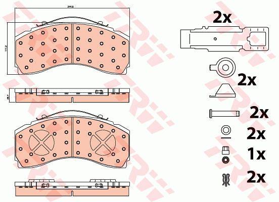 TRW Brake pad set – price 403 PLN
