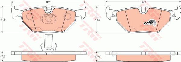 TRW COTEC brake pad set TRW GDB1265