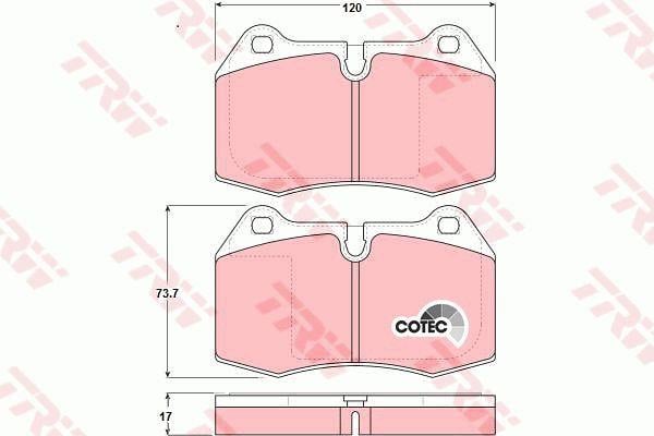 TRW TRW COTEC brake pad set – price 164 PLN