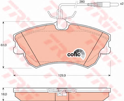 TRW COTEC brake pad set TRW GDB1270