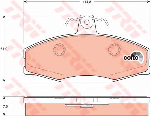 TRW COTEC brake pad set TRW GDB1280