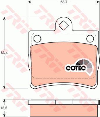 TRW COTEC disc brake pads, set TRW GDB1283