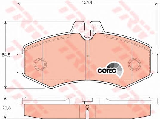TRW COTEC brake pad set TRW GDB1373