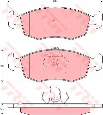 TRW COTEC brake pad set TRW GDB1383