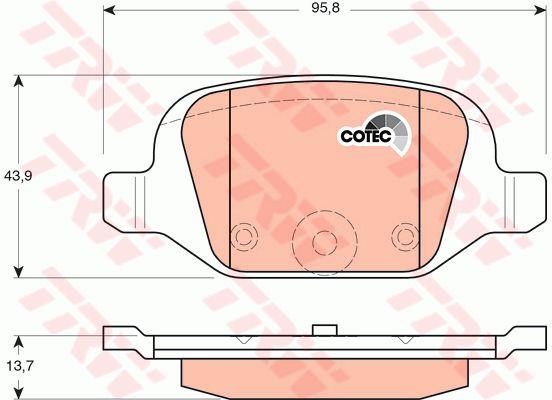 TRW COTEC brake pad set TRW GDB1384