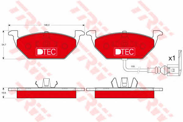 Brake pad set TRW GDB1386DTE