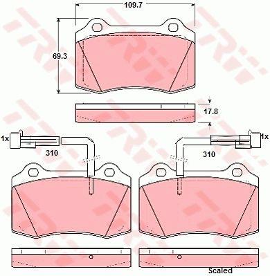 TRW GDB1392 TRW COTEC brake pad set GDB1392 GDB1392 TRW TRW COTEC brake pad set