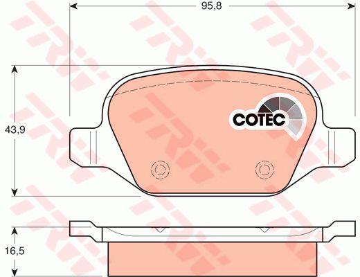 TRW COTEC brake pad set TRW GDB1396