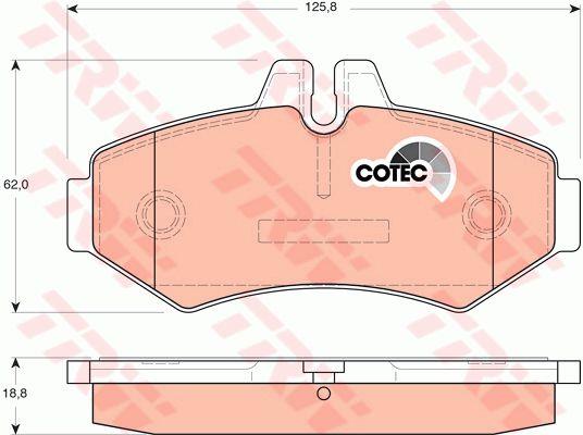 TRW COTEC brake pad set TRW GDB1399