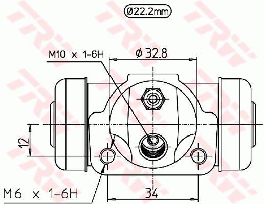 TRW BWH296 Wheel Brake Cylinder BWH296