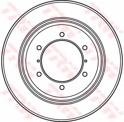 Rear ventilated brake disc TRW DF4903S