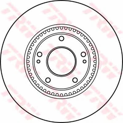 Front vented brake disc TRW DF4957S