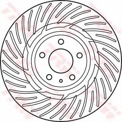 Brake disc TRW DF6014S