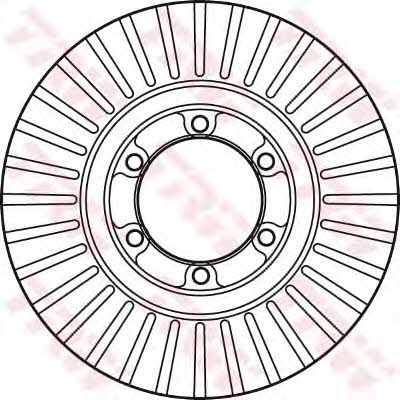 Front vented brake disc TRW DF6022
