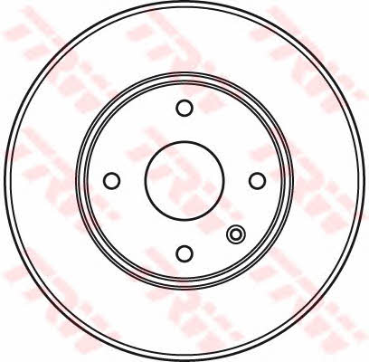 Front vented brake disc TRW DF6031