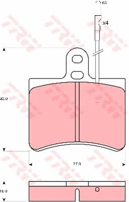 TRW GDB145 TRW COTEC disc brake pads, set GDB145