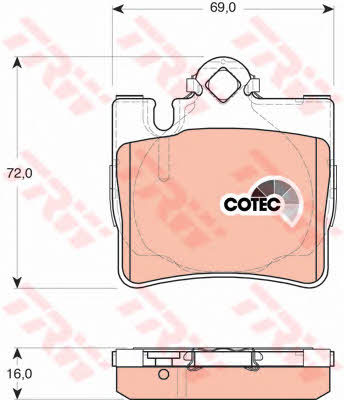 TRW COTEC disc brake pads, set TRW GDB1455