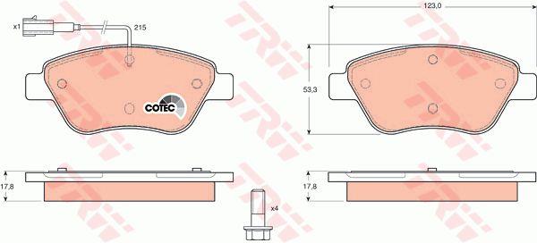 TRW TRW COTEC brake pad set – price 107 PLN